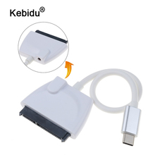Kebidu Тип C USB 3,1 SATA III HDD SSD IDE/SATA Кабель-адаптер 10 Гбит/с Поддержка УППАБ 7 + 15 булавки для 2,5 дюйма SATA накопитель, оптовая продажа 2024 - купить недорого