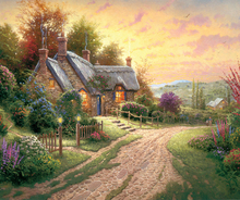 free shipping classical Thomas stone house road scenery canvas prints oil painting printed on canvas wall art decoration picture 2024 - buy cheap