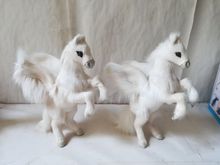 simulation unicorn 11x16cm model polyethylene&furs white unicorns model one pair/2 pcs handicraft home decoration gift b2635 2024 - buy cheap