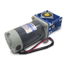 Caja reductora de motor de engranaje de CC, 12V/24V, 120W, 5D120GN-NMRV, con tornillo sin aleta de alto par, equipo mecánico, cinta transportadora, motor DIY 2024 - compra barato