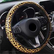 Camouflage Car steering-wheel Leopard Hand-stitched PU leather Car Steering Wheel Cover Fit For Most Cars Styling 2024 - buy cheap