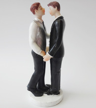 Resin Figurine Gay Wedding Gift Cake Topper Romance Couple Wedding Cake Topper Gay Groom Figurines 2024 - buy cheap