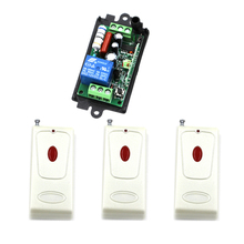 Sistema de interruptor com controle remoto sem fio, automação residencial, 3 transmissores + 1 receptor, 110v 220v 315/ 433mhz, radiofrequência, sku: 5504