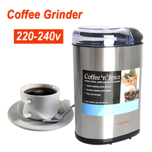 Coffee bean grinder Stainless steel commercial grinder Household electric Italian small crusher grinding machine 220-240v 200w 2024 - buy cheap