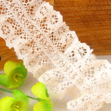 10yards/lot Elastic Beige Lace Trims Cotton Stretch Lace Ribbon Diy Socks Dress Hometexile Edge Wrap Webbing Tape Ornament 2024 - buy cheap