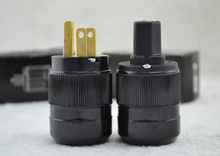 10 pares 24k conector tomada p320 eua banhada a ouro + c320 iec conector fêmea hifi diy 2024 - compre barato