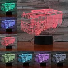 VCity Novelty Luminaria Led Light Night Lighting Fire Fighting 3D Lamp Table Lamp Gifts for Kids Bedroom Decor Flash Led RGB 2024 - buy cheap