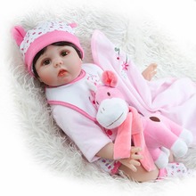 NPKCOLLECTION Boneca Reborn Soft Silicone Vinyl Dolls 55cm Reborn Baby Doll Newborn Lifelike Bebes Reborn Dolls Birthday Gift 2024 - buy cheap