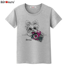 bgtomato t-shirt printing in the material Never fade colorful shirt brand new good quality casual top lovely dog cat shirt 2024 - buy cheap