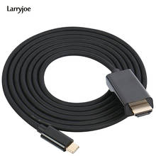 Larryjoe USB Type C to HDMI Cable USB 3.1 Type C Male to HDMI Male 4K Cable For MacBook Pro Huawei MateBook ChromeBook 2024 - buy cheap