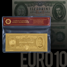 WR 1:1 Currency Banknotes Designs Hungarian 10 Forint Gold Banknote Color With COA Frame Make Money Selling 2024 - buy cheap