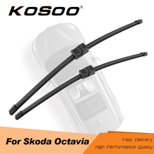 Koko-escobillas de limpiaparabrisas para Skoda Octavia MK1 MK2 MK3 A5 A7, botones de ajuste/Pin lateral/brazos de gancho J, modelo año de 2000 a 2017 2024 - compra barato