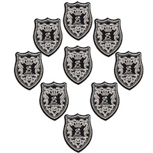 10PCS Black and White Clothing Badges Patches Iron Embroidered Applique Fashion Patche Sewing Accessories Stickers on Clothes 2024 - buy cheap
