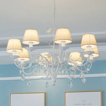 Потолочная люстра, светильник из белого металла, для гостиной, в скандинавском стиле 2024 - купить недорого