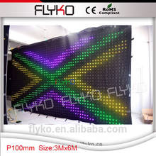 outdoor band tour stage display P10 portable led video curtain 3x6m 2024 - buy cheap