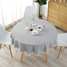 Solid Table Cloth Round Tablecloth Nappe Table Cover Party Wedding Table Cloth for Home Table Decoration Mantel Home Decor 2024 - buy cheap
