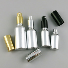 Frasco de shampoo reutilizável de vidro e prata, alta qualidade, 5ml, 10ml, 20ml, 30ml, 50ml, 200 ml e 100ml 2024 - compre barato