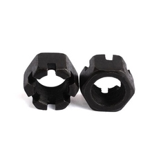 3pcs M20 M22 M24 M27 M30 M33 M36 grooved lock nuts hexagon slotting nut GB58 carbon steel black 2024 - buy cheap