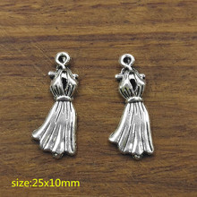 10 pcs Dress charms  Tibetan Silver Plated Pendants Antique Jewelry Making DIY Handmade Craft 2024 - buy cheap