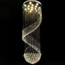 Manggic Crystal Modern Chandelier For Spiral Design LED Luxury Crystal Lamp Hanging Interior Ladder Corridor Lamp 2024 - buy cheap