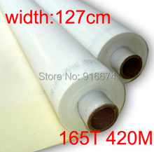 Free shipping High quality 5 meters 165T 420M white polyester silk screen printing mesh  127CM width 2024 - buy cheap