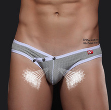 Hot Breathable Mesh Sexy Mens Briefs Underwear Low Waist Open Jockstrap Bulge Enhancing Man Cuecas Calzoncillos Gay WJ Brand 2024 - buy cheap