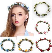 Hot Sale!2016 New 10 Colors Bride Flower Headband Wedding Floral Garland Hair Band Photography Props Hair Accessories 2024 - buy cheap