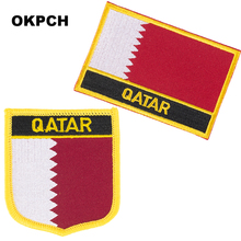 Patches de bandeira do catar, patches bordados para decoração de roupas diy 2024 - compre barato