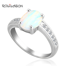 Wholesale & Retail Designer Green Fire Opal & Zircon silver plated Ring USA Size #6.75 #7 #7.75 #8 Fashion Jewelry OR409 2024 - buy cheap
