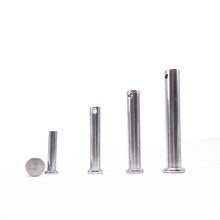 5pcs M6 stainless steel shaft flat head with hole pin bolt  cylindrical pins 10mm-25mm length 2024 - buy cheap