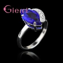 2 Colors Oval Shape Design Cubic Zircon Stone Finger Rings For Women Men Vintage Style 925 Sterling Silver Crystal Jewelry 2024 - buy cheap