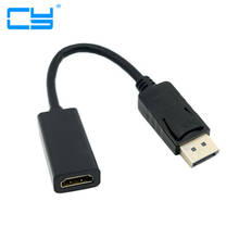 Цифровые кабели 1080p DP Display Port Male to HDMI Female адаптер кабель Display Port to HDMI кабель черный 20 см 2024 - купить недорого