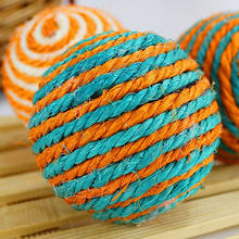 Cat Pet Sisal Rope Weave Ball Teaser Play Chewing Rattle Scratch Catch Toy Store 48 2024 - buy cheap
