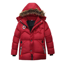 Jaqueta de inverno infantil com capuz, casaco de zíper para meninos, outono e inverno 2021 2024 - compre barato