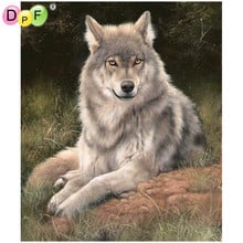 DPF Diamond embroidery wolf Diamond Painting Cross Stitch Needlework rhinestone diamond Mosaic kit home decor crafts a gift 2024 - buy cheap