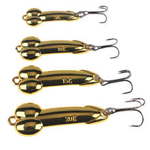 1pcs DD Metal Spoon Fishing Lure Treble Hook 5g 10g 15g 20g Silver Gold Metal Sequins Spinnerbait Treble Hook Hard Bait Tackle 2024 - купить недорого