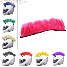 Pegatinas adhesivas Mohawk para Casco de motocicleta de carreras, 12 ", pegatinas para el pelo, Universal, impresionante, Capacete, piezas de decoración 2024 - compra barato