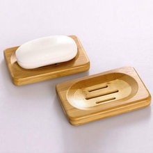 Jabonera creativa de madera de bambú Natural para ducha, juego de accesorios de baño, bandeja de almacenamiento, 1 unidad 2024 - compra barato