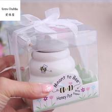 Meant to Bee Ceramic Honey Pot  10pcs/Lot wedding bridal shower favor gifts favor de la boda 2024 - buy cheap