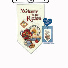 "Welcome to My Kitchen " Banner Counted Cross Stitch Kit 14ct Set for Embroidery Breakfast Appliances dessert house decoration 2024 - buy cheap