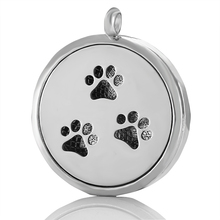 MODKISR High Quality Wholesale New Listing Exquisite Perfume Freshener Diffuser Magnet Stainless Dog footprint Trendy Necklace 2024 - buy cheap