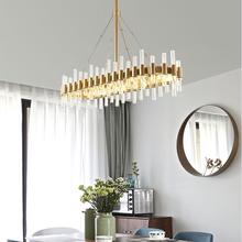 Lámpara de araña moderna de lujo rectangular de diseño habitación restaurante hotel candelabro comercial 2024 - compra barato