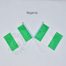 Нигерия 14*21 см 10 штук баннер, флаг для удовлетворения парадные вечерние ручной развевающийся флаг Национальный флаг Нигерии 2024 - купить недорого