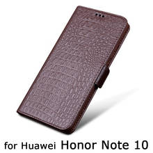 Handmade Cow Leather Phone Case For Huawei Honor Note 10 Cases Magntic Design Flip Wallet Case for Huawei Honor Note10 Skin Bag 2024 - buy cheap