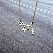 Trendy Beagle Necklace Women Origami Statement Pendant Dog Memorial Jewelry 2024 - buy cheap