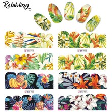 New Arrival Nails Art Stickers 12 Sheets/set Summer Flower Water Transfer Nail Decals Wraps Foil Sticker Manicure Decoration 2024 - buy cheap