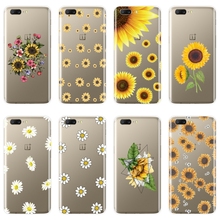 Funda trasera con flor de girasol amarillo para OnePlus 6 6T 5 5T 3 3T, funda de silicona suave para One Plus 3 3T 5 5T 6 6T, funda de teléfono 2024 - compra barato