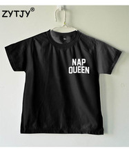 Camiseta infantil com estampa de letras do bolso queen, camisa para meninos e meninas roupas engraçadas para crianças pequenas 2024 - compre barato