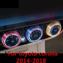 For toyota corolla 2014-2018 Aluminum alloy Air Conditioning Button Knob Ring Cover Interior decoration Auto Accessories 2024 - buy cheap