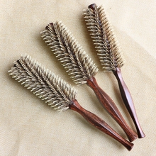 3pcs/set Extra Thick Boar Bristle Combs Hairdresser Curly Hair Rolling Hairbrushes Wooden Cylinder Comb Boar Bristle Brush 1328 2024 - buy cheap